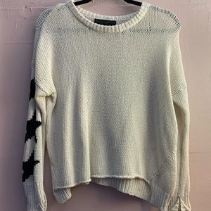 star sleeve sweater
